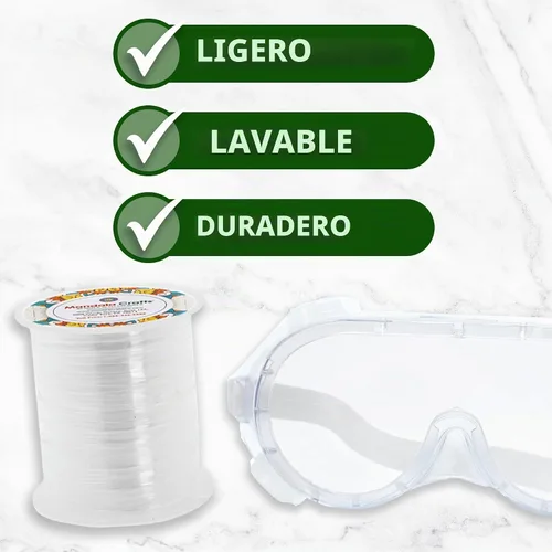 Vista 6 de Mandala Crafts Banda elástica transparente ligera de 1/2" para coser