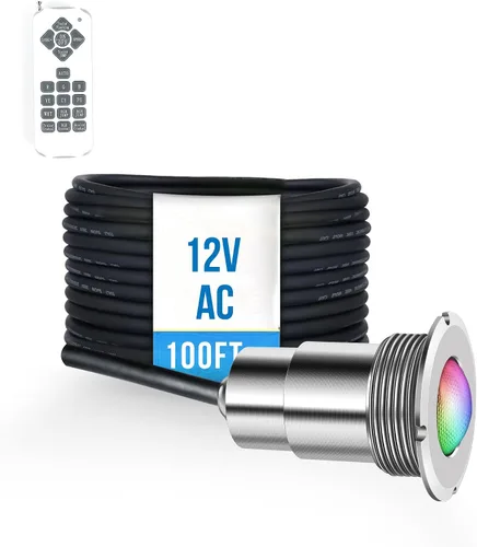 Vista 10 de Luces de Piscina para Piscina Enterrada, Luz LED de Color de 1.5 Pulgadas para Piscina Enterrada y Spa, Luces de Piscina Sin Nicho IP68
