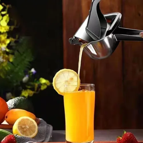 Vista 6 de Exprimidor de limón de acero inoxidable, exprimidor de mano desmontable, exprimidor de naranja, manual de prensa de jugo para naranja limón lima