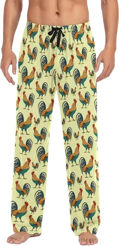 Vista 41 de Ollabaky Pantalones de pijama para hombre, pantalones de pijama con bolsillos, pantalones de descanso para hombre Multi 01