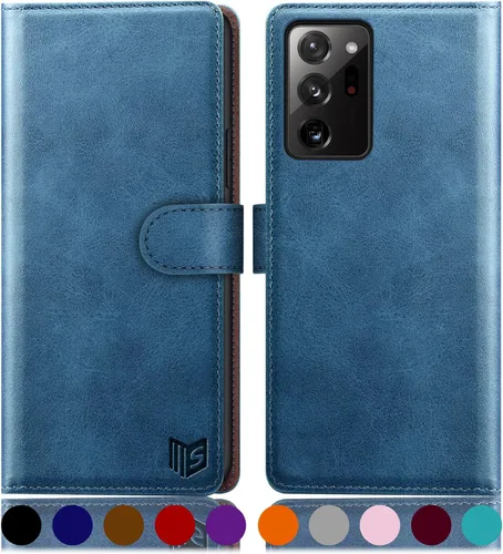 Vista 15 de SUANPOT Funda de piel tipo cartera para Samsung Galaxy Note 20 Ultra 5G de 6.9 pulgadas con bloqueo RFID, tarjetero para tarjetas de crédito, funda