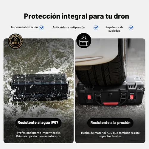 Vista 3 de STARTRC Estuche rígido impermeable para DJI Mavic 4 Pro Drone Combo, Fly More Combo, se adapta al control remoto RC 2/RC Pro 2, hasta 9