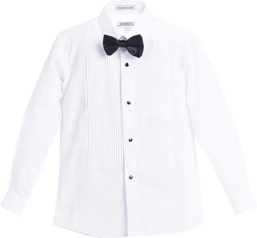 Vista 4 de Gioberti - Camisa de vestir para niño con pajarita y tachuelas de metal