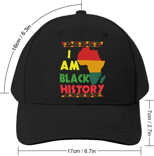 Vista 2 de I Am Black History Month - Gorra de béisbol deportiva con diseño del orgullo afroamericano