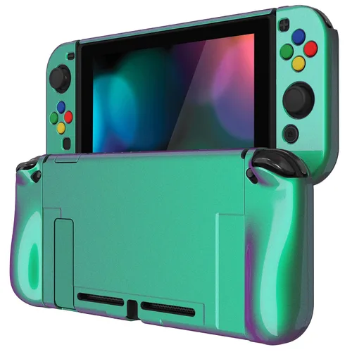 Vista 35 de PlayVital AlterGrips Ergonomic Grips Cover for Nintendo Switch, [2 Design] Interchangeable Comfort Dockable Protective Case with Screen Protector &