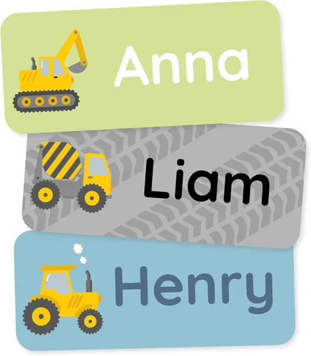 Vista 16 de Etiquetas de nombre personalizadas para niños (60) – Adhesivos personalizados impermeables y duraderos para ropa, guardería, oficina y suministros