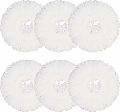 Vista 9 de Cabezal de trapeador para huracán, fregona giratoria, repuestos de cabezal de fregona de microfibra, almohadillas redondas para trapeador, paquete