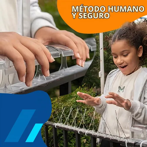 Vista 4 de Sistema disuasorio de pájaros, policarbonato resistente a los rayos UV, a prueba de palomas sin crueldad, de larga duración, adecuado para balcones