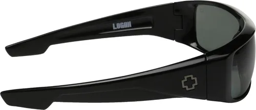 Vista 3 de Spy Optics Logan - Gafas de sol polarizadas con color negro brillante, gris y verde, Verde