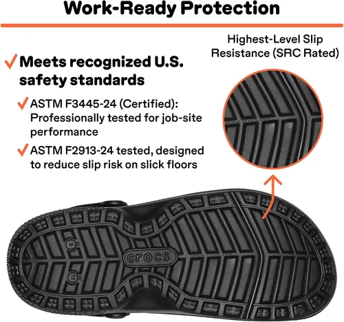 Vista 3 de Crocs Unisex Adult Specialist II Work Clogs Enclosed Toe Slip Resistant All Day Comfort