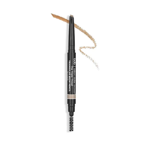 Vista 3 de Billion Dollar Beauty - Lápiz triangular para cejas – Lápiz retráctil 3 en 1 para definir y rellenar – Fórmula resistente al agua de larga duración