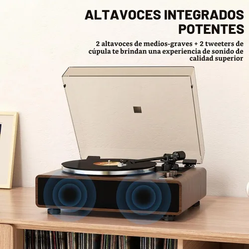 Vista 7 de FEKTIK Vinyl Record Player with Magnetic Cartridge and Built-in Speakers