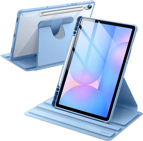 Vista 13 de JETech Estuche giratorio para Samsung Galaxy Tab S10 Lite / S10 FE / S9 FE de 10.9 pulgadas / S9 de 11 pulgadas con soporte para S Pen, cubierta