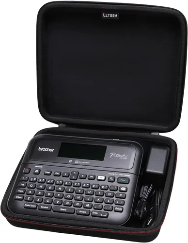 Vista 13 de LTGEM - Funda compatible con rotuladora Brother P-Touch PT-D610BT / PT-D410 / PT-D460BT / PTD600 / PTD400AD, color negro Hard EVA Shell