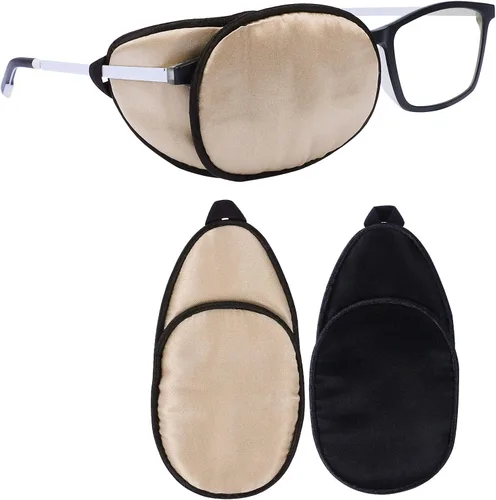 Vista 19 de eZAKKA Parches para ojos para adultos, parche para gafas, parche de seda para ojo perezoso, ambliopía, estrabismo y después de la cirugía