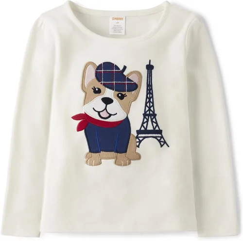 Vista 10 de Gymboree Camisetas de manga larga con gráficos bordados para niñas y niños pequeños Cascanueces de Navidad