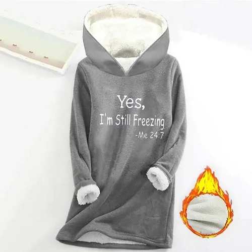 Vista 2 de Leodye Sherpa Lined Fleece Pullover for Women Winter Warm Fuzzy Sweatshirt Crewneck Solid Sweatshirts Loungewear Tunic Tops