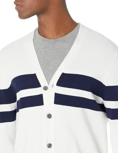 Vista 4 de Tienda Essentials Suéter cárdigan de algodón para hombre
