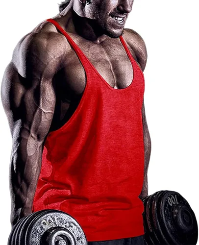 Vista 6 de Camisetas sin mangas para culturismo para hombre, gimnasio, entrenamiento, fitness y músculo