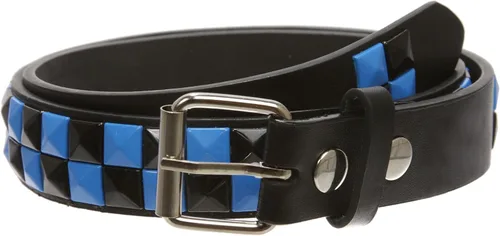 Vista 12 de Cinturón de cuero con tachuelas punk rock de 1 pulgada para niños Negro