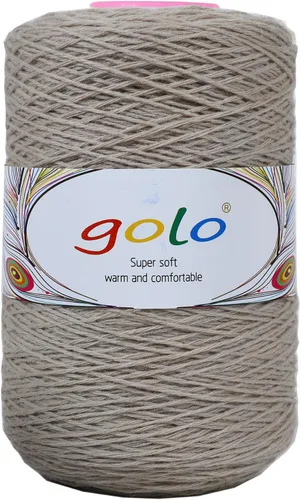 Vista 26 de golo Hilo de Cono de Lana para Tejer 8.8oz 400yd 100% Hilo de Lana para Tejer a Mano 402-Papel Envejecido