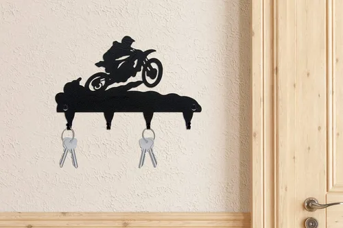 Vista 3 de Innovative Fabricators, Inc. Ganchos para llaves de motocross, montaje en pared, 11 pulgadas