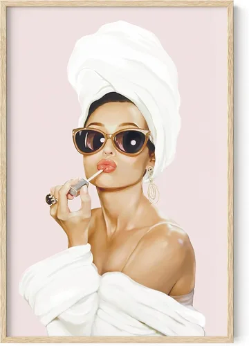 Vista 13 de HAUS AND HUES Audrey Hepburn - Arte de pared de moda, póster retro de Hollywood, decoración femenina (sin marco, 11 x 14)