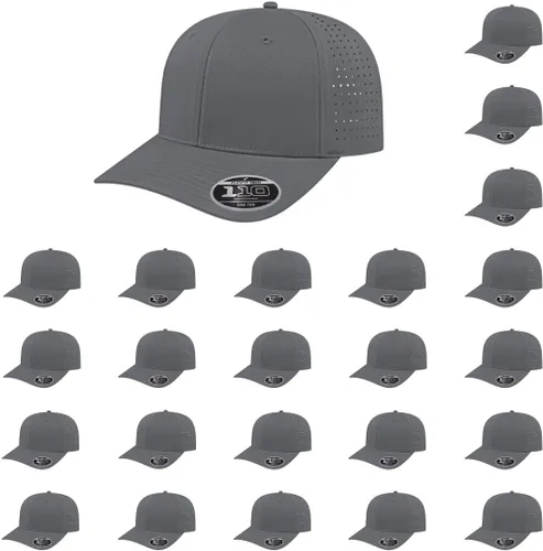 Vista 48 de Cap America i8533 Flexfit 110 Gorra Snapback Perforada de Rendimiento de Perfil Medio de 6 Paneles con Protección UV y Snapback Ajustable