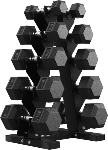 Vista 18 de Hex Dumbbell Sets with Rack, 85-560lb Dumbbell Weight Set & Storage Rack