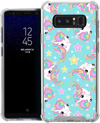 Vista 31 de CasesOnDeck Funda compatible con [Samsung Galaxy Note 8] Note 8, funda delgada y transparente de poliuretano termoplástico flexible con protección