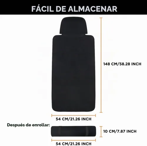 Vista 6 de Funda de asiento impermeable, protector de asiento de automóvil mejorado contra el sudor, perfecto para asiento universal antideslizante de Negro