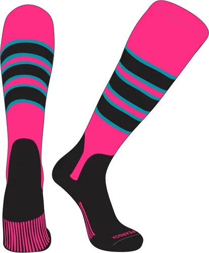 Vista 7 de PEAR SOX OTC - Calcetines de estribo de béisbol y sóftbol (C, 5 pulgadas), verde Kelly, blanco, negro