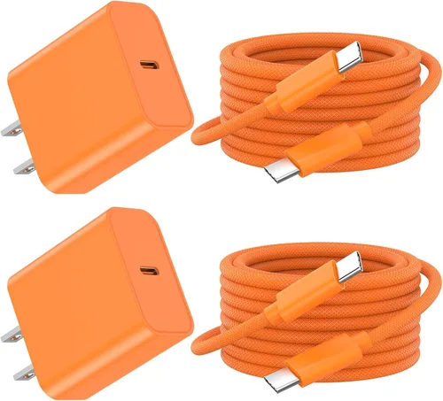 Vista 10 de Matsusho Cargador para iPhone 17, 16, 15, carga rápida, 10 pies, paquete de 2 cargadores de pared USB C de 20 W con cable de carga tipo C de 10 pies