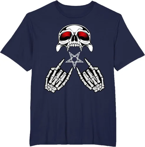 Vista 37 de Camisas de metal pesado con diseño de abanico de metal Negro