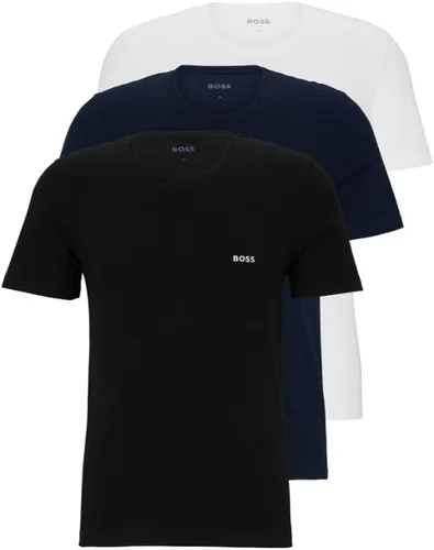 Vista 13 de BOSS Paquete de 3 camisetas de algodón bordadas con logotipo para hombre