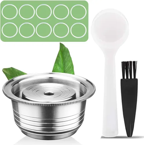 Vista 7 de CAPMESSO Cápsula de café reutilizable de acero inoxidable: cápsula de café recargable de metal para elaborar café expreso, compatible con Nespresso