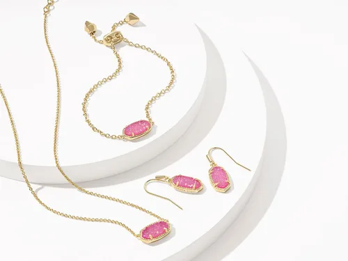 Vista 105 de Kendra Scott - Collar Elisa con dije para mujer, joyería de moda, chapado en oro de 14 quilates