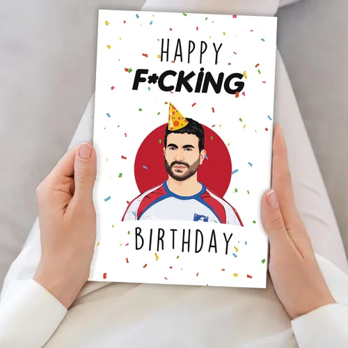 Vista 5 de BENNLOOS Divertidas tarjetas de cumpleaños de Roy Kent, regalos para él y ella Birthday Celebration, Soccer Comedy Inspired Design, Premium 8 x