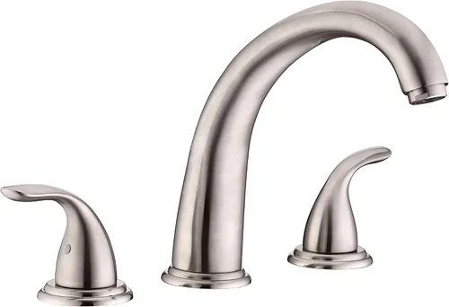 Vista 9 de SUMERAIN Grifo de bañera romana de baño de 2 asas, negro y dorado