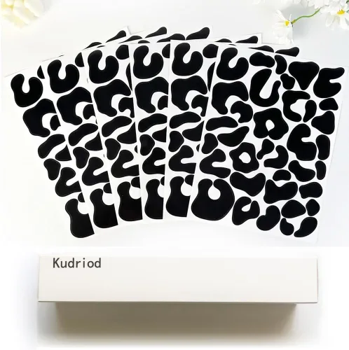 Vista 6 de 360 calcomanías de guepardo negro con estampado de animales, guepardo, leopardo, papel tapiz removible, calcomanías de pared de vinilo
