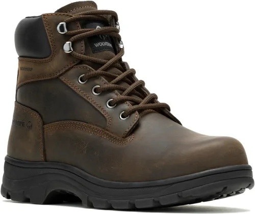 Vista 2 de Wolverine Carlsbad Botas de trabajo impermeables para hombre, 6", color negro, 09.5 M