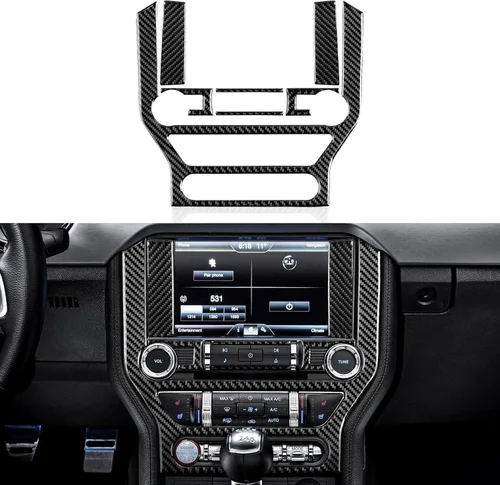 Vista 16 de Adhesivo de vinilo de fibra de carbono para panel de marco de engranajes para Ford Mustang 2015, 2016, 2017, 2018, 2019, 2020, 2021, 2022, 2023