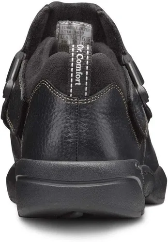 Vista 6 de Dr. Comfort Edward X Double Depth - Zapatos para caminar para hombre, de cuero y malla, elásticos, para diabéticos