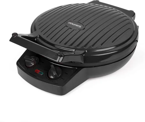Vista 8 de Courant Máquina de pizza, olla para pizza de 12 pulgadas y máquina de calzone, con control de temporizador y temperatura, horno de pizza de 1440