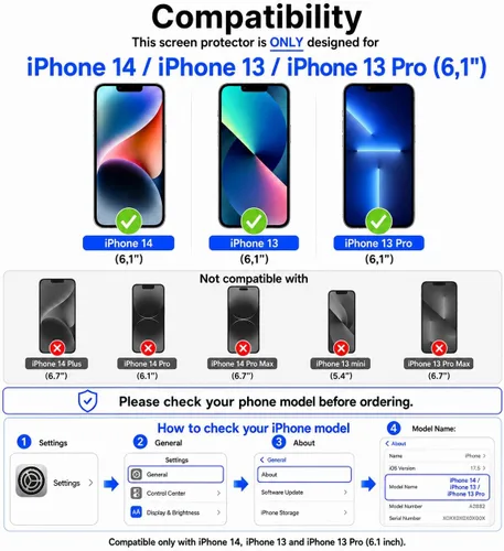 Vista 51 de NEW'C Paquete de 3 protectores de pantalla de privacidad para iPhone Air/iPhone 17 Air (6.5 pulgadas), película de vidrio templado antiespía