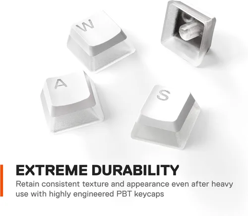 Vista 6 de SteelSeries Aerox 3 - Super Light Gaming Mouse - Snow & PRISMCAPS - Double Shot Pudding-Style Keycaps - Durable PBT Thermoplastic - Compatible with