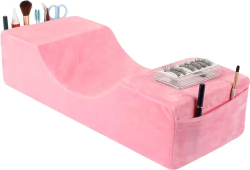 Vista 8 de Almohada Cómoda para Extensión de Pestañas, Almohada de Espuma Viscoelástica con Contorno Cervical para Soporte al Dormir, Almohada para Injerto