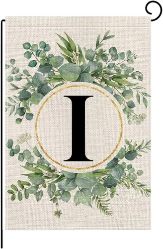 Vista 14 de wyooxoo Bandera de jardín floral con monograma de letra A, de 12 x 18 pulgadas, doble cara para exteriores, familia, apellido, bandera inicial