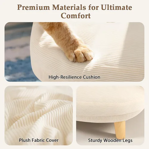 Vista 4 de Kitten - Sofá cama para gatos blancos, sofá para mascotas con patas