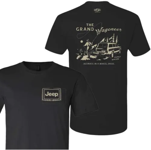 Vista 7 de Jeep Camiseta vintage Wagoneer negra para hombre